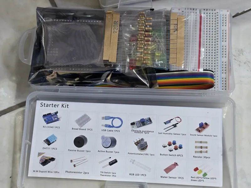 ชุดคิท Arduino Starter Kit ในกล่องใส