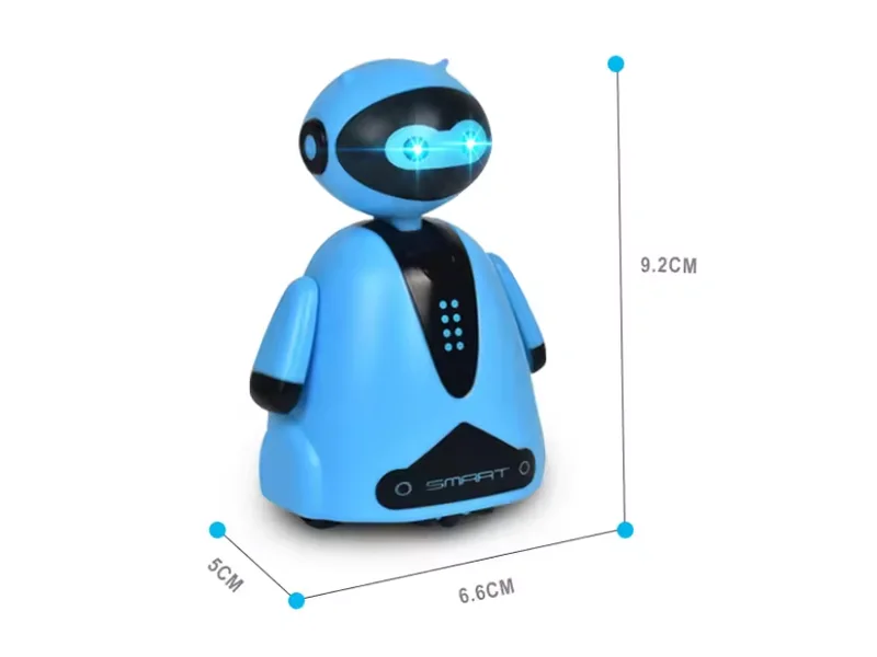 หุ่นยนต์ Inductive Robot สีฟ้า ขนาด 6.6 × 5 × 9.2 ซม.